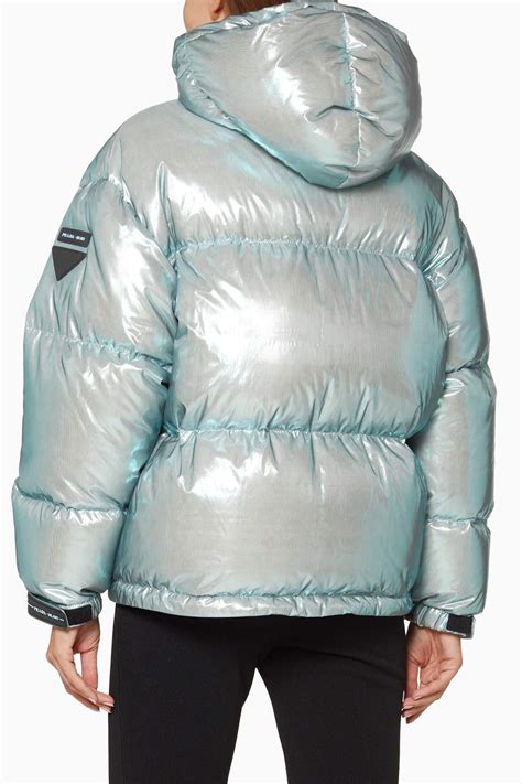 prada puffer blue|Prada puffer jacket ladies.